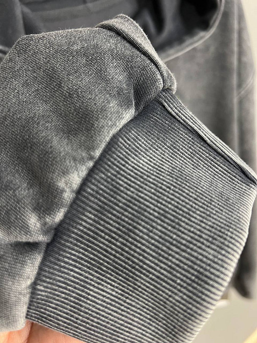 Худи женский A-N 25040 удлиненный оверсайз с капюшоном вареный дай цветная надпись впереди one size, графит, one size Киев - изображение 18