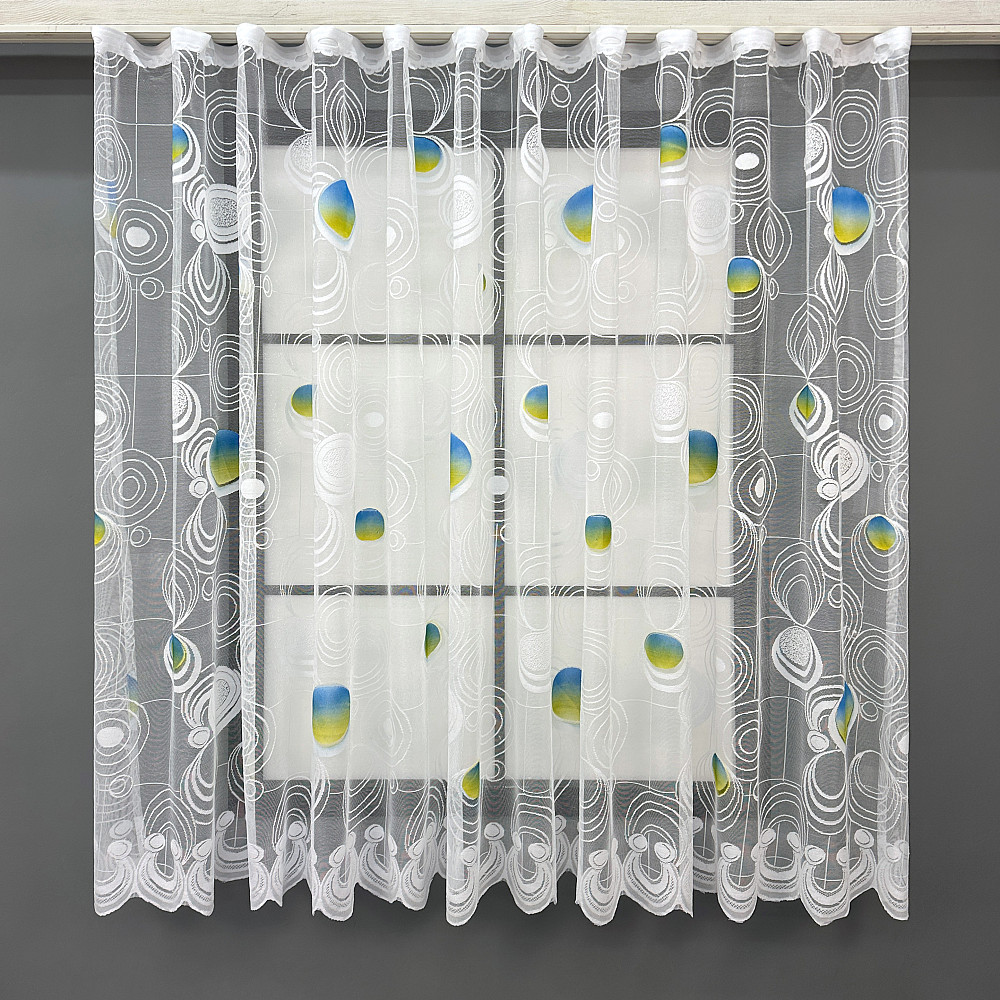 Тюль жаккард VR-Textil № 1900т Арка на кухню цвет белый 400х150 см (53-0110) Киев - изображение 2