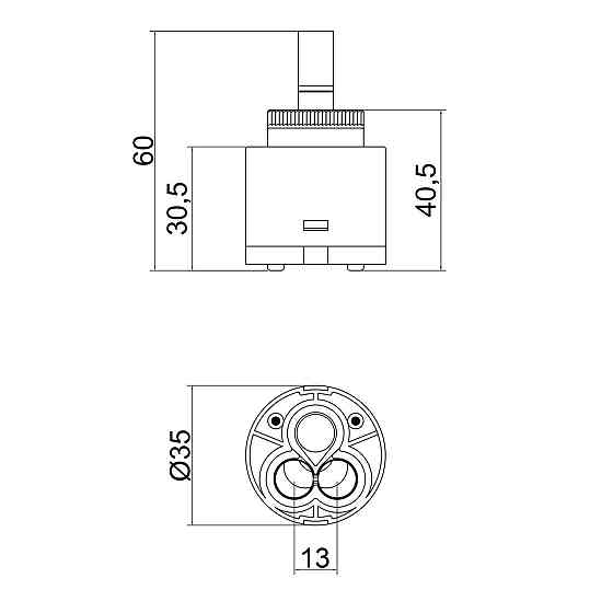 Картридж для смесителя Qtap Spojeni 35 мм QT35MMECO Киев