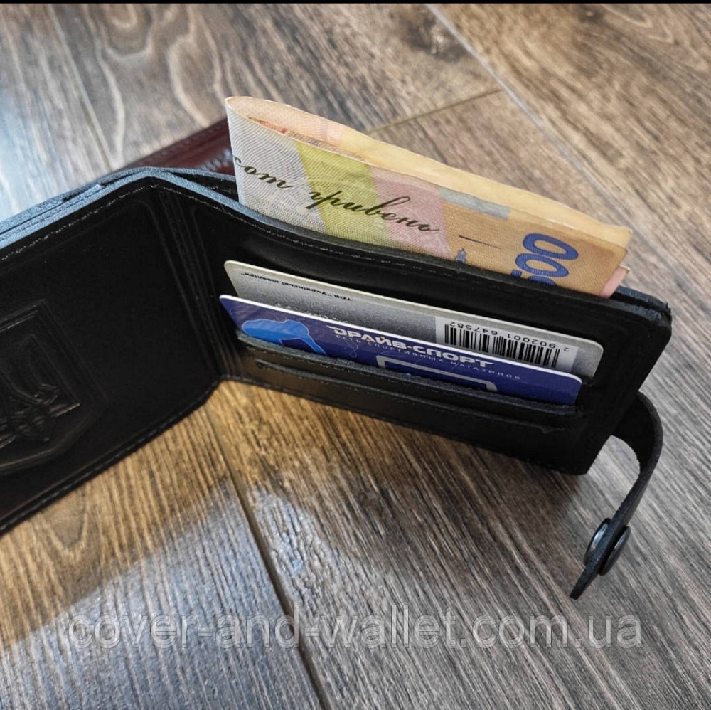 Шкіряна обкладинка портмоне на посвідчення "ДСНС" Київ - фото 6