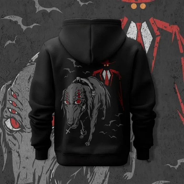 Худи мужское с принтом Hellsing Black Dog Размер 50 Anime1204 Днепр - изображение 1
