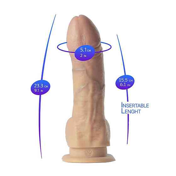 Фалоімітатор SilexD Legends - Juan Lucho Dildo 9" двошаровий, силікон+Silexpan Sex Aura Київ