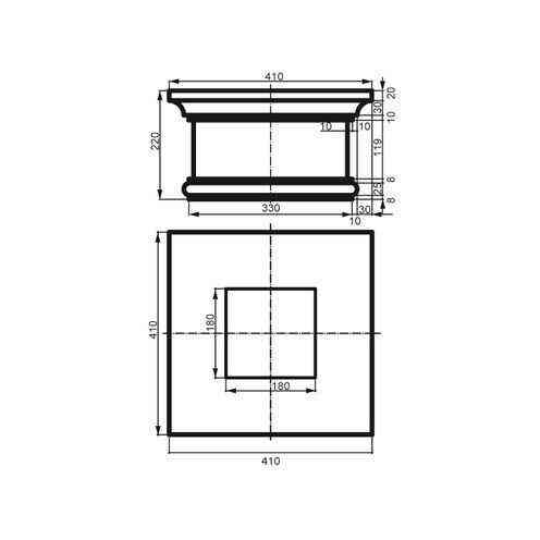 Капітель колони фасадної полістиролової Prestige Decor LC 117-1 Дніпро