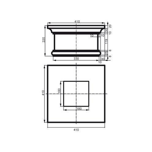 Капітель колони фасадної полістиролової Prestige Decor LC 117-1 Дніпро - фото 2