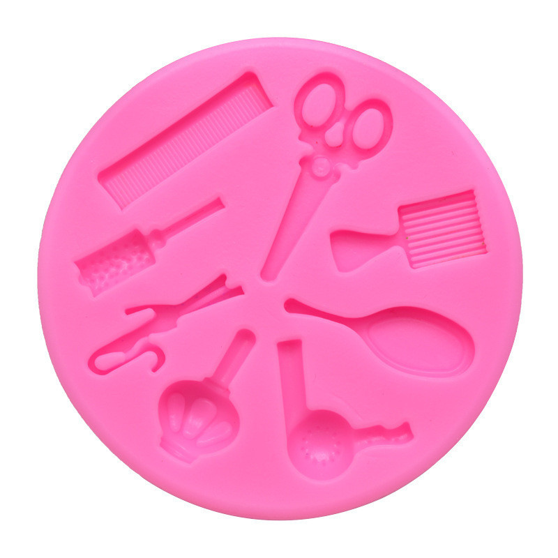 Силиконовый молд Парикмахерская 8 см розовый Киев - изображение 7