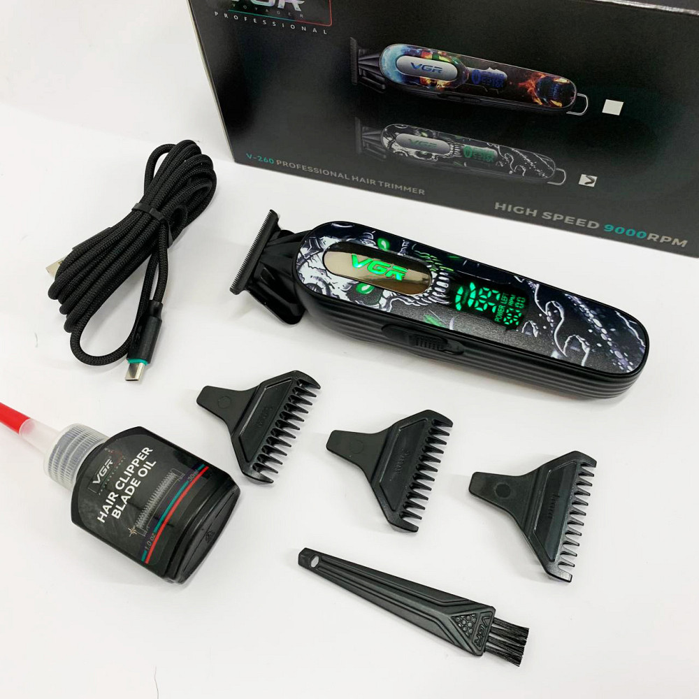 Малошумна машинка для стрижки волосся VGR V-260, Машинка для стрижки волосся професійна RL-24 Львів - фото 8
