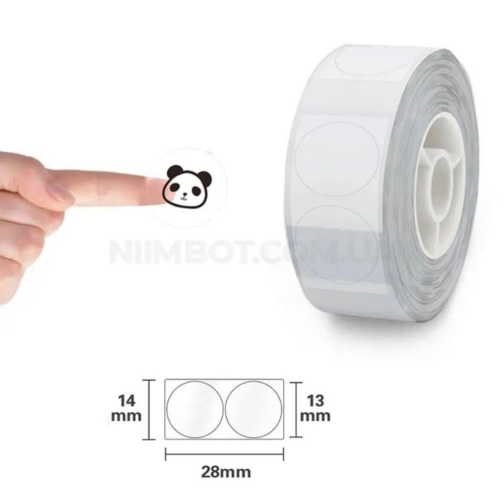 Стикеры этикетки для термопринтера NIIMBOT TT14*28-220 Round Transparent For D11/D110/D101/H1S A2G88778901 Одесса - изображение 2