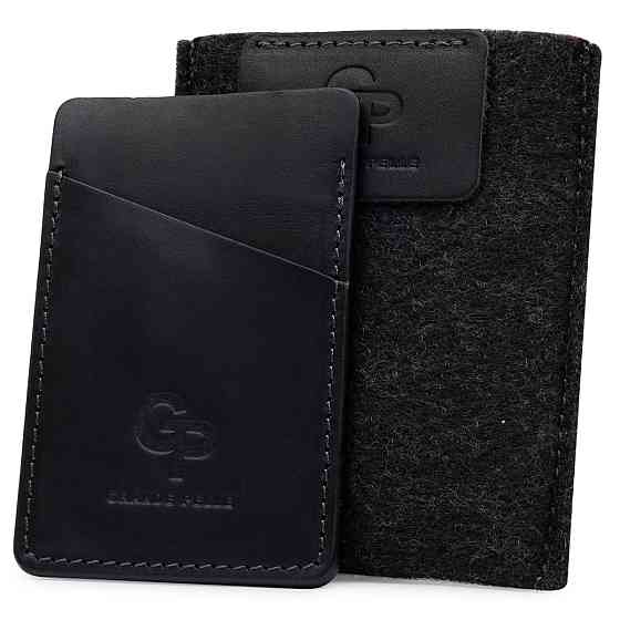Кожний маленький картхолдер GRANDE PELLE 11529 Чорний Київ