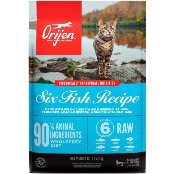 Orijen 6 Fish (Оріджен 6 Фіш) сухий корм для котят і кішок усіх порід 5.4 кг. Запоріжжя