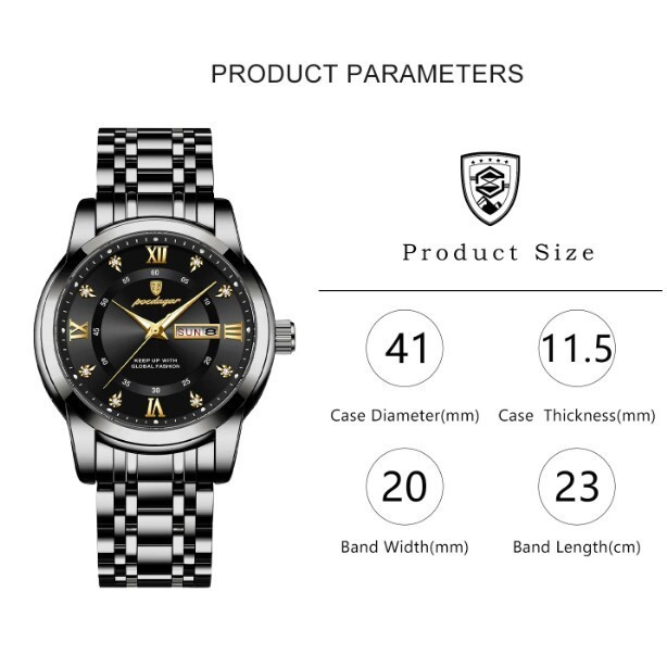 Годинник чоловічий наручний Poedagar Unique Men Black Вінниця - фото 7