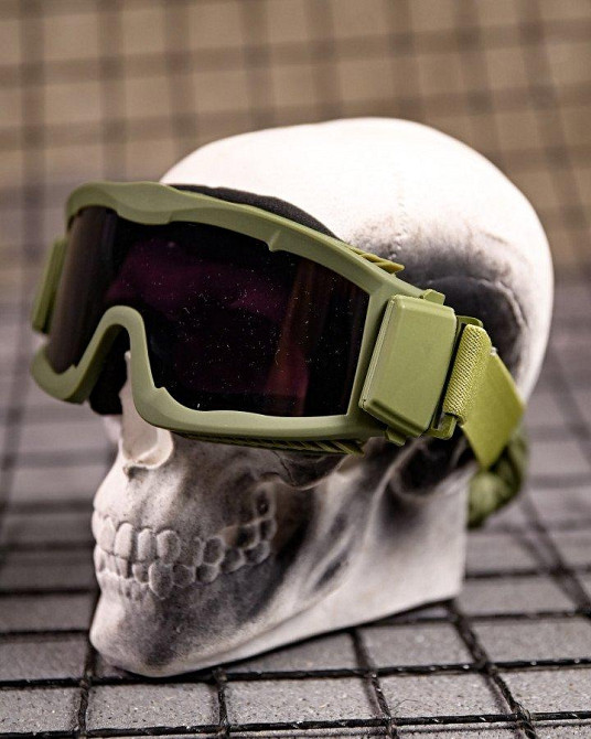 Очки маска  защитные баллистические с вентиляцией олива   ПП7842 Одесса - изображение 1