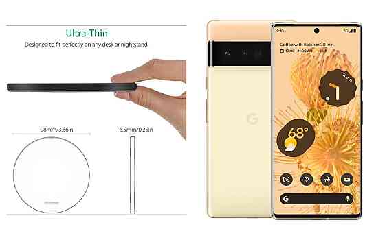 Бездротовий зарядний пристрій Copper до 30W для Google Pixel 9, Pixel 9 Pro, Pixel 9 Pro XL, USB-C, LED Київ
