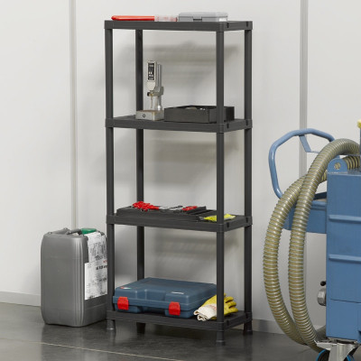 Стеллаж Plastmeccanica Universal Vent пластиковый 4 полки 60х30х138 см черный (5136) Винница - изображение 3