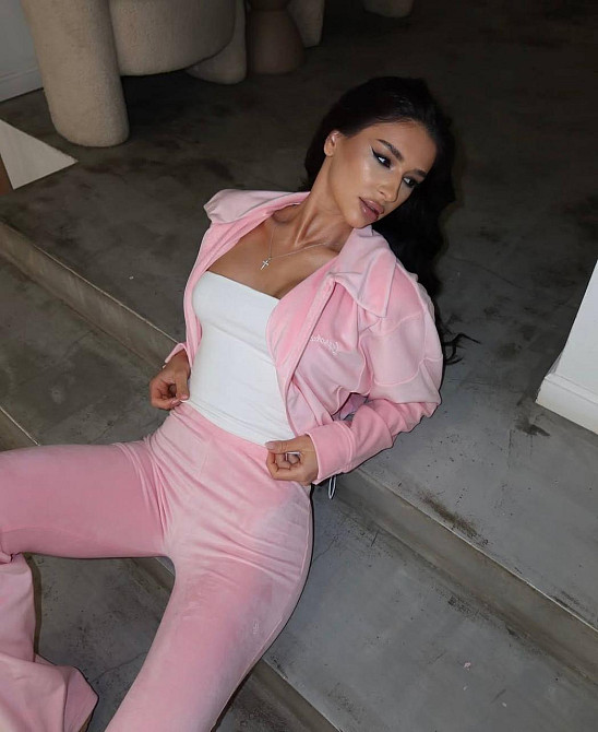 Женский стильный повседневный велюровый костюм Розовый, 46/48 Одесса - изображение 2