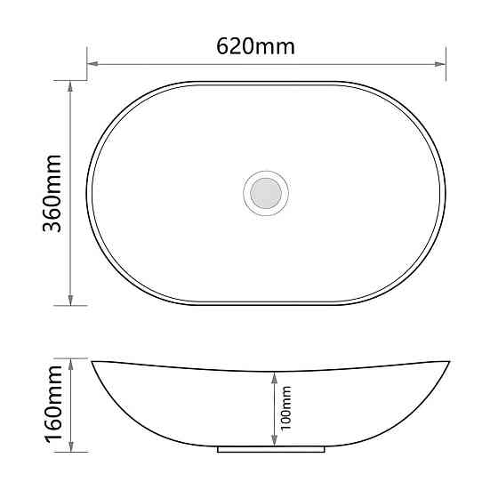 Раковина накладна MIXXUS PREMIUM WAVE-0105 MARBLE 620х360х160mm   ( MP6559 ) 27925 Харьков