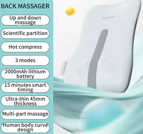 Массажная подушка для спины и поясницы Benbo R16-lux (роликовый массаж, подогрев) Винница