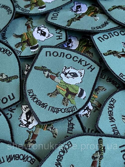 Шеврон ПОЛОСКУН (Форма щит. На липучці) Розмір 9x7см Київ - фото 3