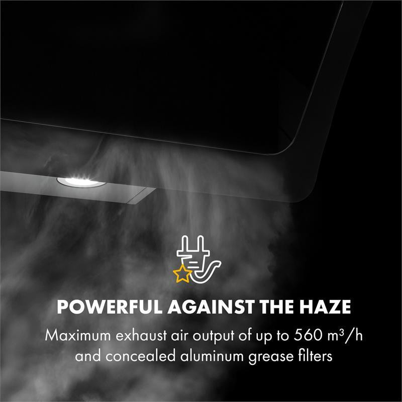 Вытяжка Arianna 90 см 560 м³/ч сенсорная панель управления EEC A+ черная 90 см (Германия, читать описание) Ровно - изображение 4