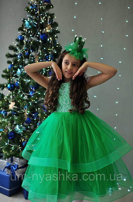 Пышное зеленое платье для девочки Елочка, Капуста, Лягушка Кривой Рог - изображение 6