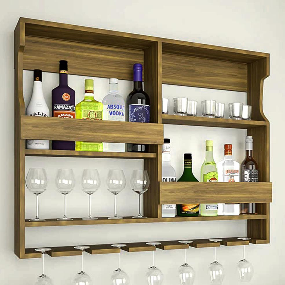Настенная винная полка 