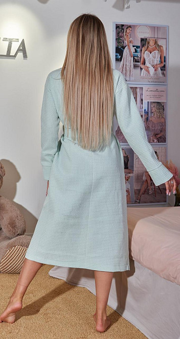 Хлопковый вафельный халат Киев - изображение 5