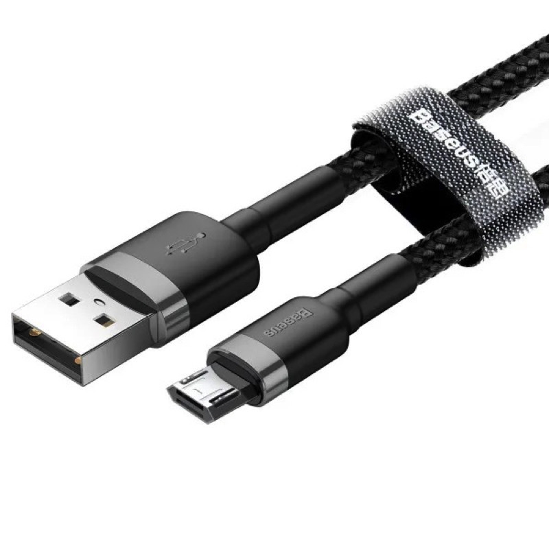 Кабель Baseus Cafule Cable USB For Micro 2.4A 1m Gray+Black Київ - фото 5