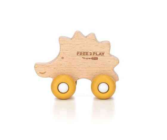 Деревянная игрушка FreeON ежик на силиконовых колесах Киев