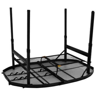 Туристичний стіл Bo-Camp Woodbine Oval 100x70 cm Black/Wood look (1404185) Вінниця