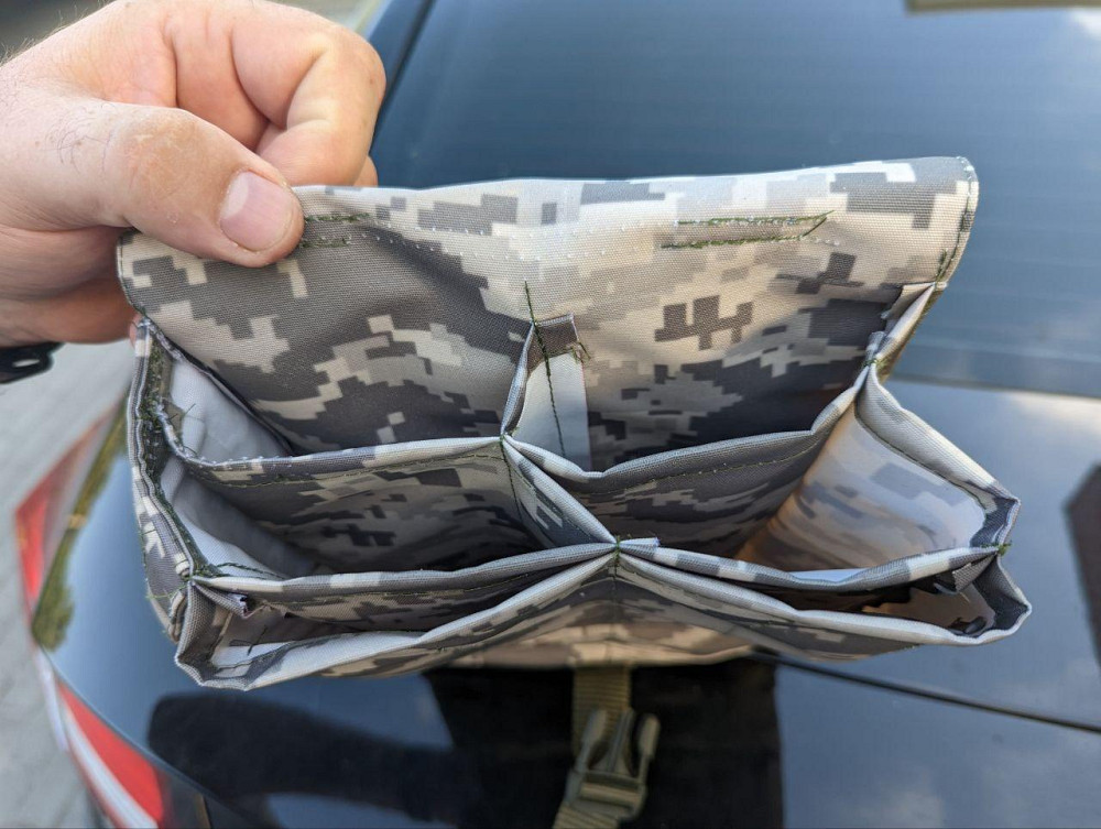 Підсумок подвійний для РПК та АК з кріпленням моллі (Molle), підсумок на 4 магазини на пояс рпс пікс Днепр - изображение 4