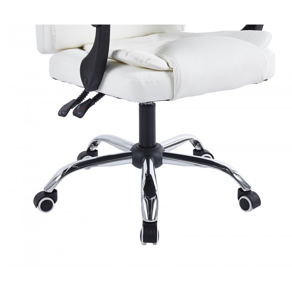 Крісло офісне комп'ютерне Bonro BN-6070 екошкіра робоче для комп'ютера Білий Київ - фото 5