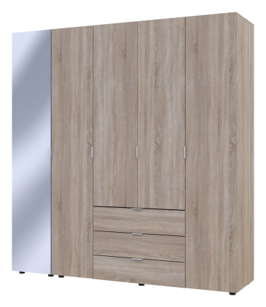 Комплект шаф для одягу Doros Гелар (2 шт.) 194х49,5х203,4 см Дзеркало/Дуб сонома (DRS-011139) Львів