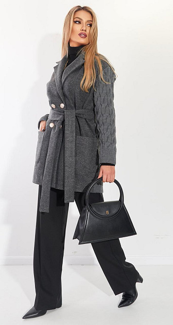 Комбіноване пальто (42) Київ - фото 2