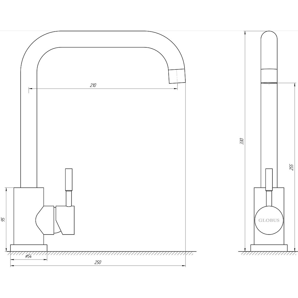 Змішувач для кухні Globus Lux ALPEN SUS-203L-BB Луцк - изображение 6