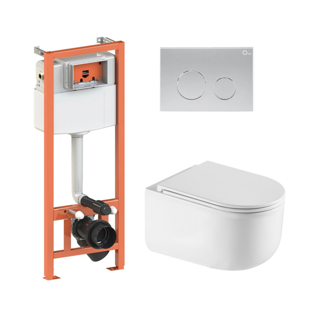 Готовое решение Qtap для ванной комнаты: подвесной унитаз Taurus Ultra Quiet 485×360×350 + комплект инсталляции Nest 4 в 1 Киев - изображение 3