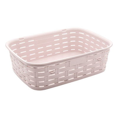 Кошик для зберігання Irak Plastik під ротанг пудровий 1.75 л (5956) Вінниця - фото 1