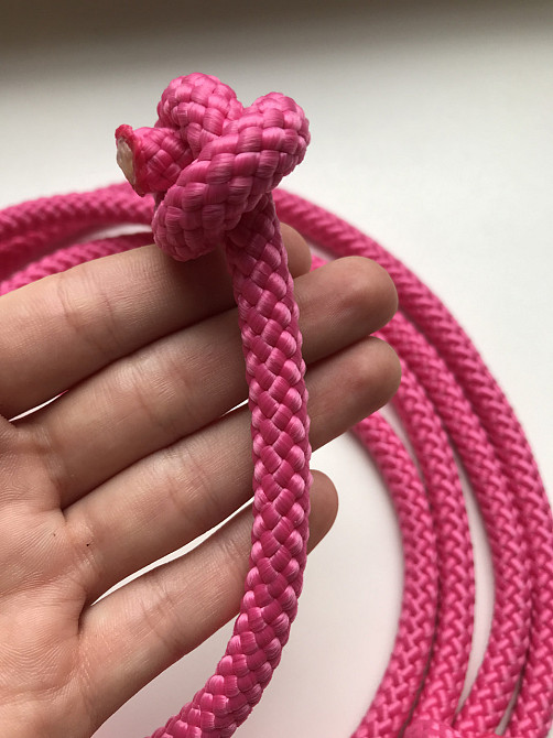 Скакалка гімнастична для гімнастики художньої 3 метри рожева 10 мм дитяча спортивна мотузкова Кам'янське - фото 5