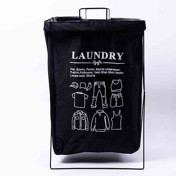 Yiwu Кошик для білизни на підставці 36×32×52 (см) м'який Чорний HP-41-11B Київ