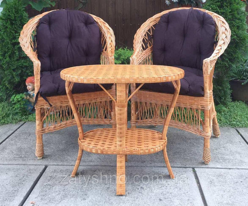 Мебель из лозы  с овальным  столом | Дачная мебель плетеная  | комплект балконной мебели Киев - изображение 2