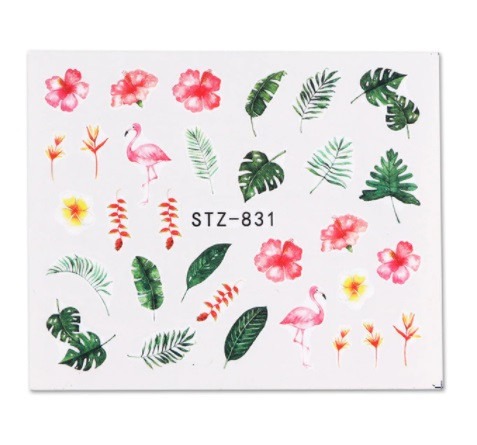 Наклейки фламинго на ногти - размер наклейки 6*5см, инструкция по применению есть в описании Киев - изображение 1