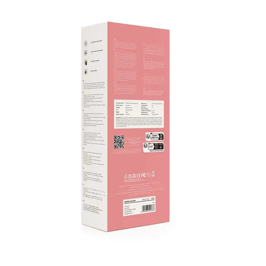 Смарт-вібратор з пульсацією Svakom Ava Neo Peach Pink, 15 режимів роботи, водонепроникний Львів - фото 10
