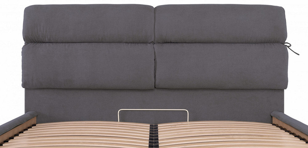 Кровать Двуспальная Edinburgh VIP 160 х 200 см Мисти Dark Grey С дополнительной металлической цельносварной рамой Темно-серый Киев - изображение 10