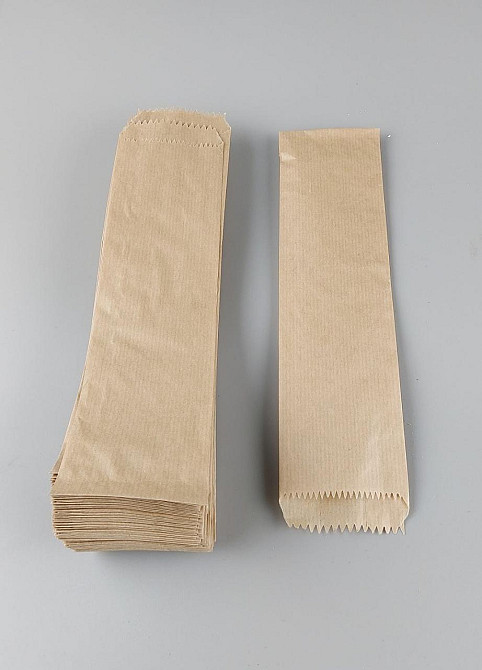 Пакет паперовий 7/0*28 коричневий (1000 шт) Харків - фото 2