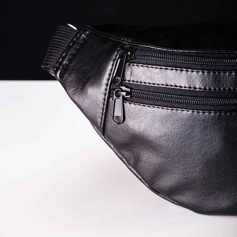 Сумка на пояс мужская бананка кожаная поясная экокожа компактная Київ - фото 6
