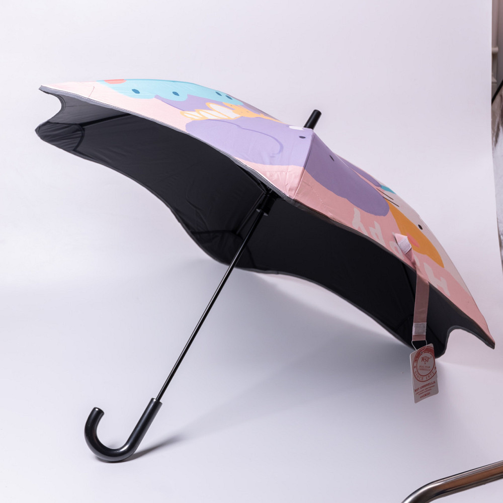 Дитячий механічний зонт з принтом, фіолетовий 90 см Київ - фото 4