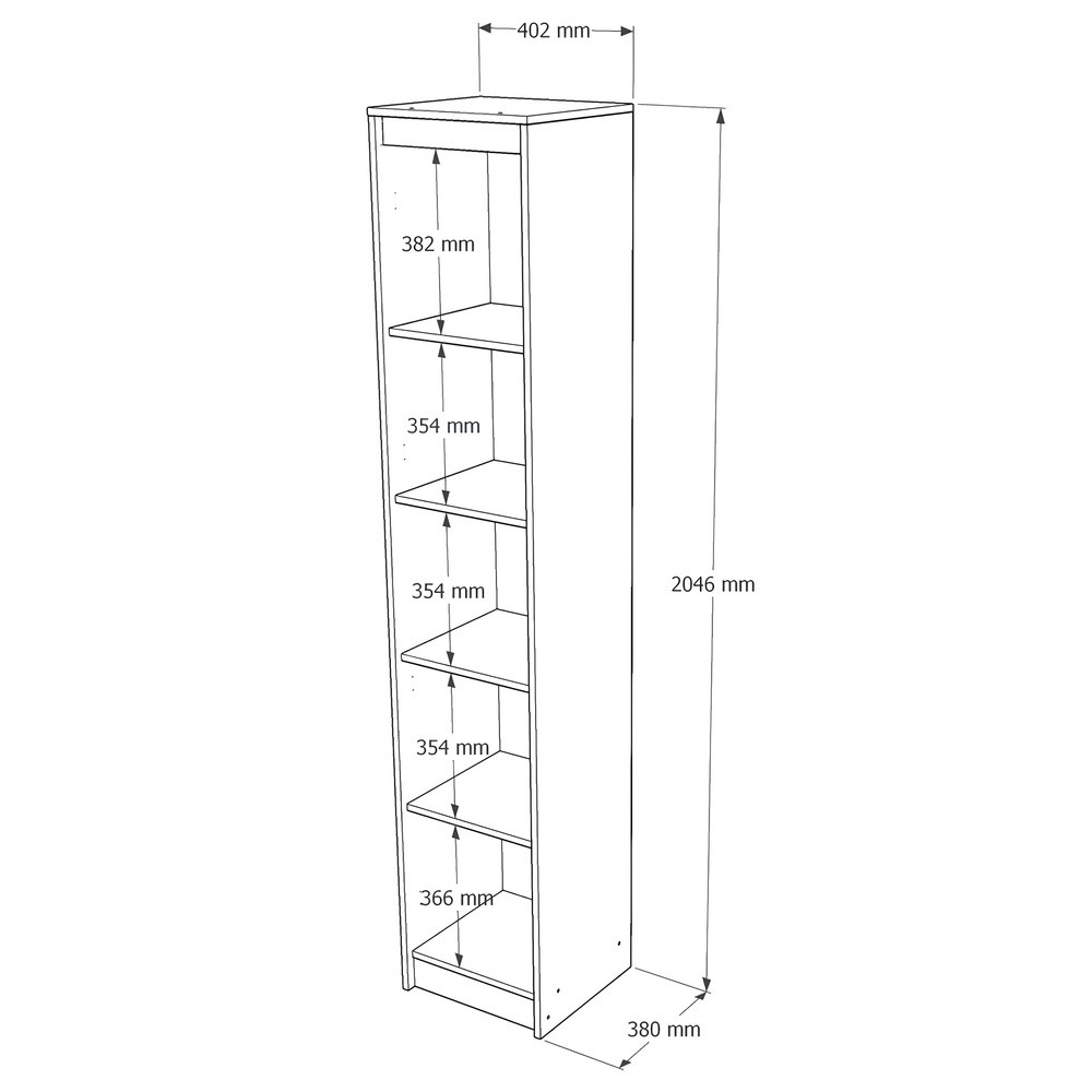 Шкаф-пенал закрытый Эверест Сити-400 Дуб сонома/Белый (DTM-071094) Львов - изображение 6