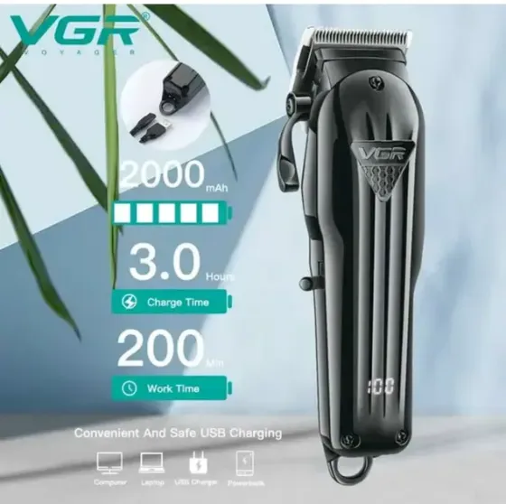 Машинка для стрижки волос VGR V-282 6 насадок, LED Display Коломыя