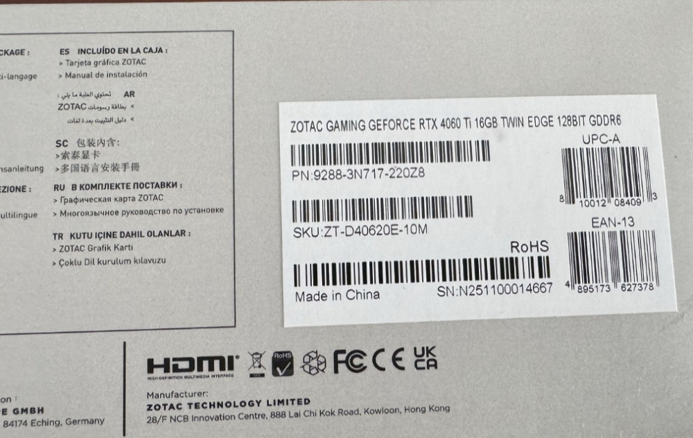 Видеокарта Zotac Rtx 4060ti 16 gb Киев - изображение 1