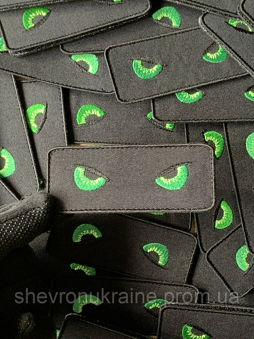 Шеврон ЗЛІ ОЧІ (Форма прямокутна. На липучці) Розмір 4x10см Київ - фото 4