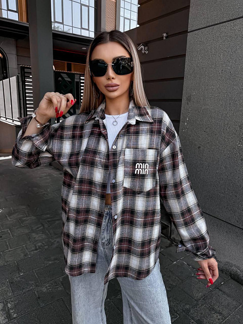 Женская рубашка в клетку (с накатом) Одесса - изображение 1