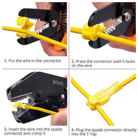 Набор изолированных Т-образных клемм для соединения кабелей Киев